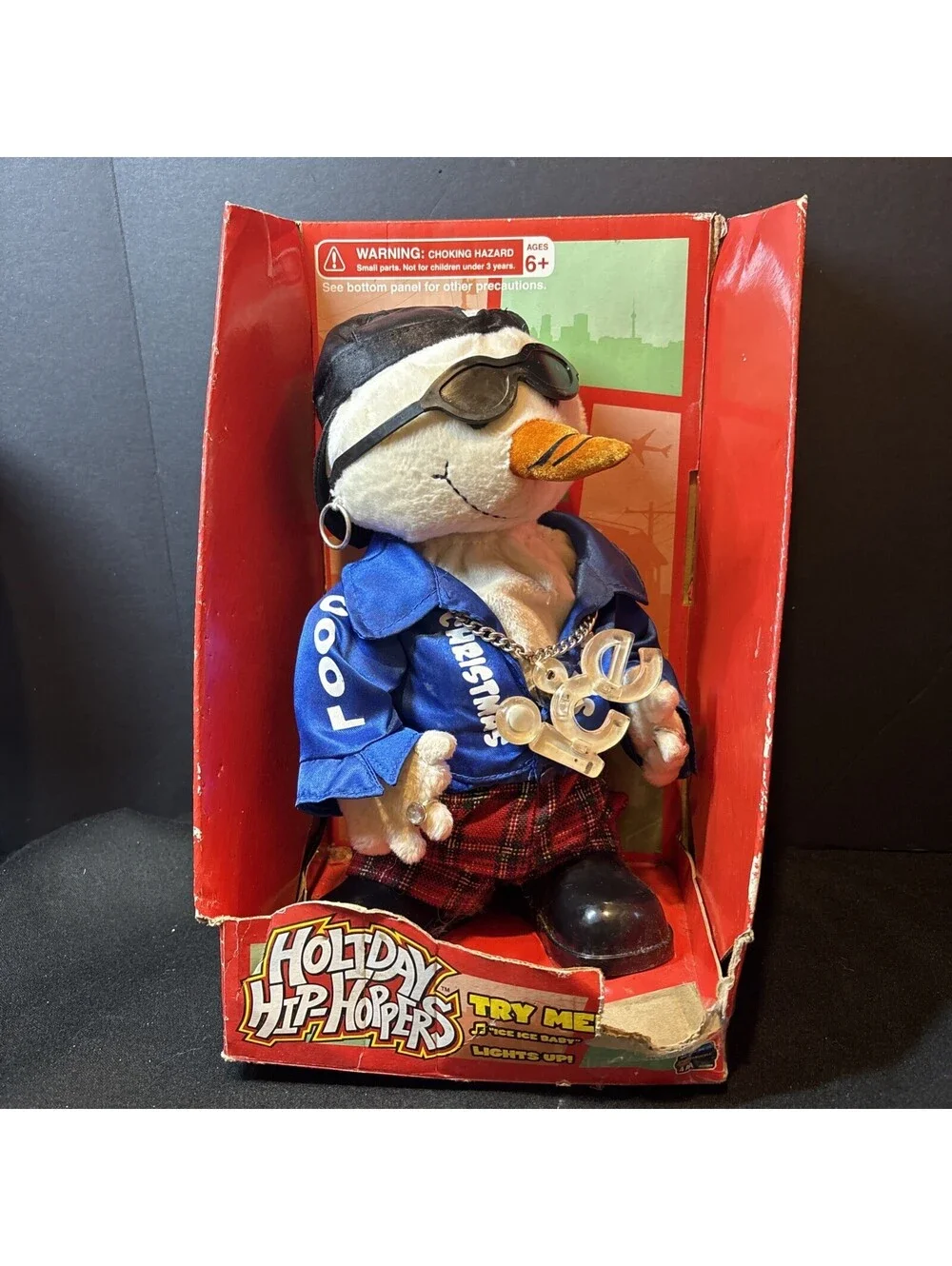 NEW NOS VTG Gemmy Animated Holiday Hip Hoppers Snowman Cool Ice Singing Dancing